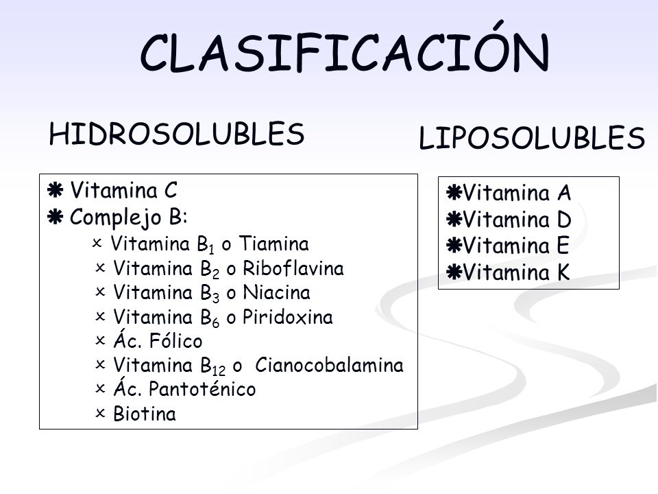 Minerales hidrosolubles y liposolubles